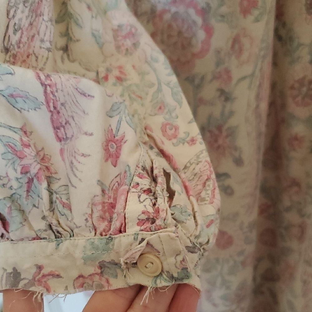 Magnolia Pearl Cotton Tora Shirt/ Dress Pastel Floral One Size - Picture 7 of 13